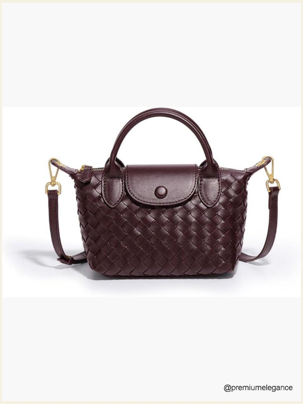 Braided Leather Women's Top Handle Satchel Handbag Travel Daily Bag